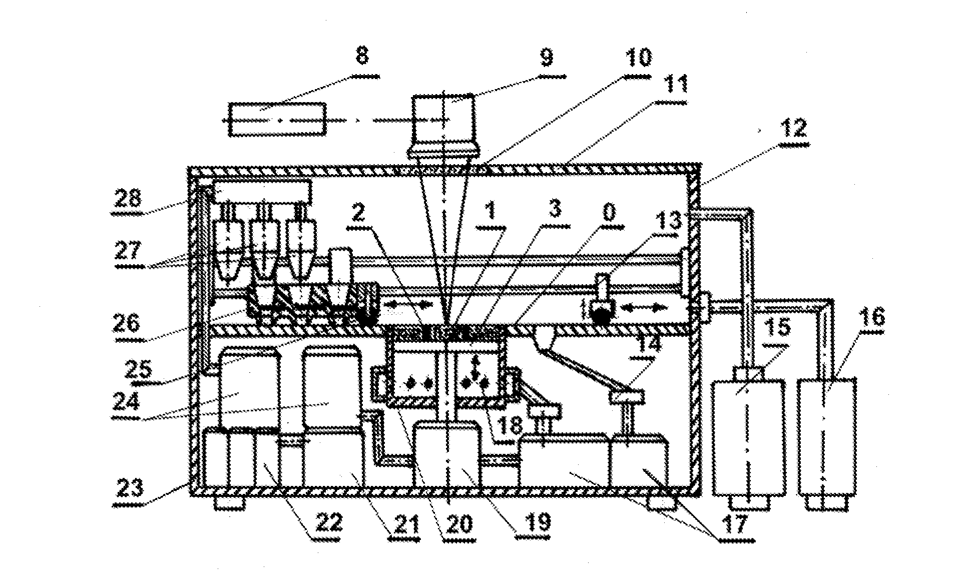 Method for producing three-dimensional objects from powders and device for implementing same