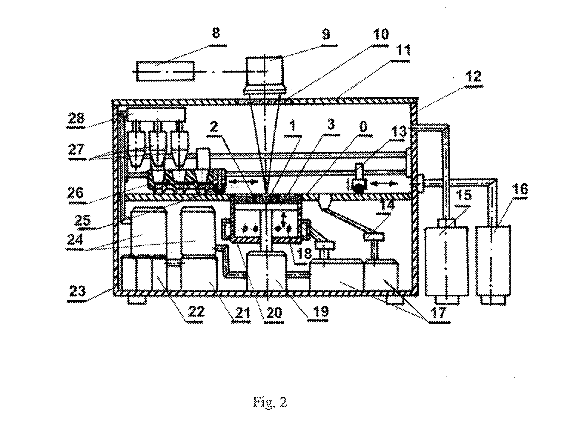 Method for producing three-dimensional objects from powders and device for implementing same