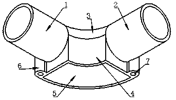 Special easy-to-assemble fastening adapter