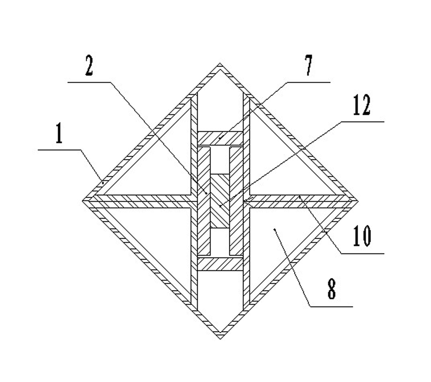 Double buckling-restrained steel brace for continuous restraint on yield thin wall surface