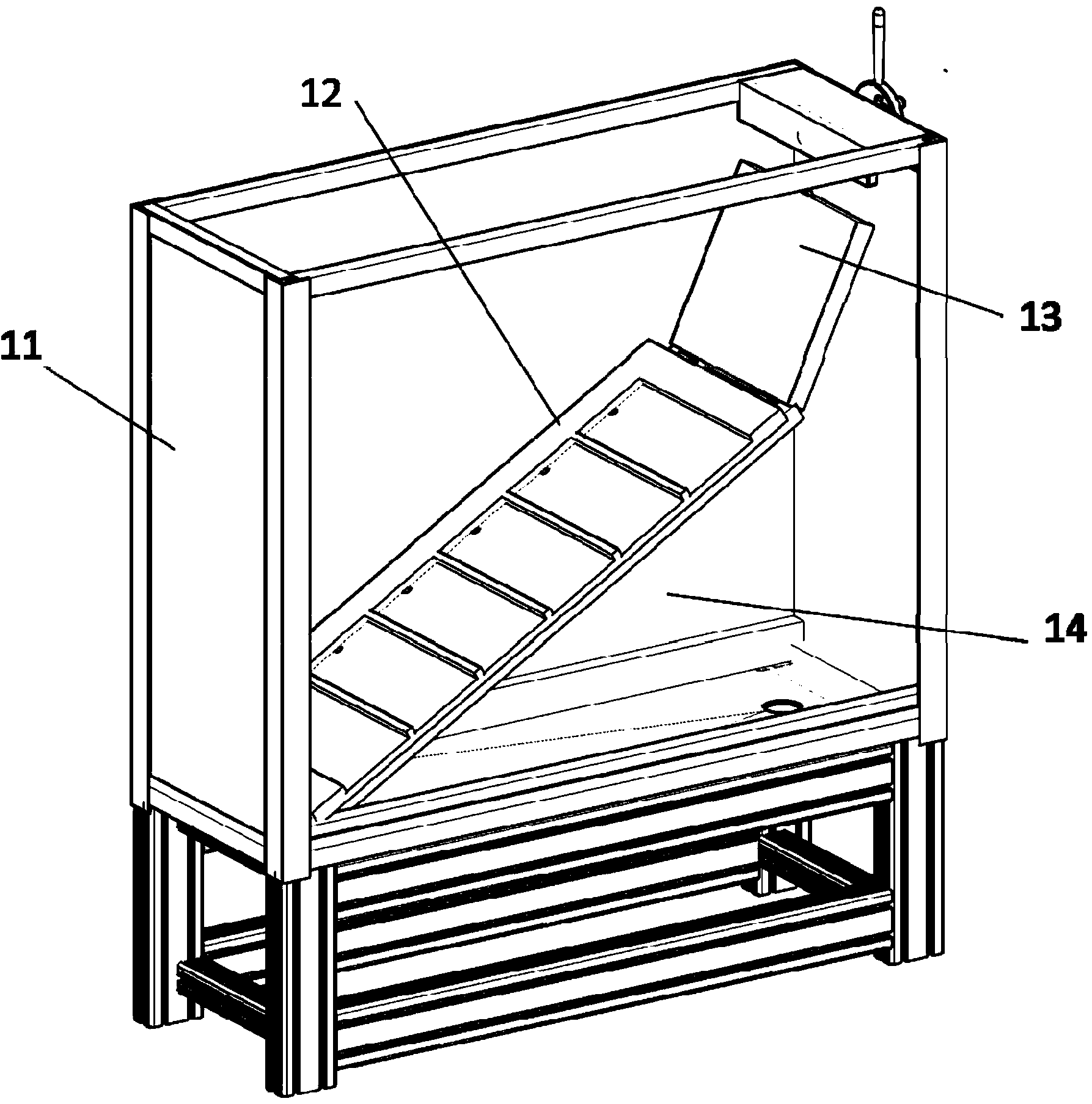 Simulation and observation system for submarine landslide caused by natural gas hydrate decomposition