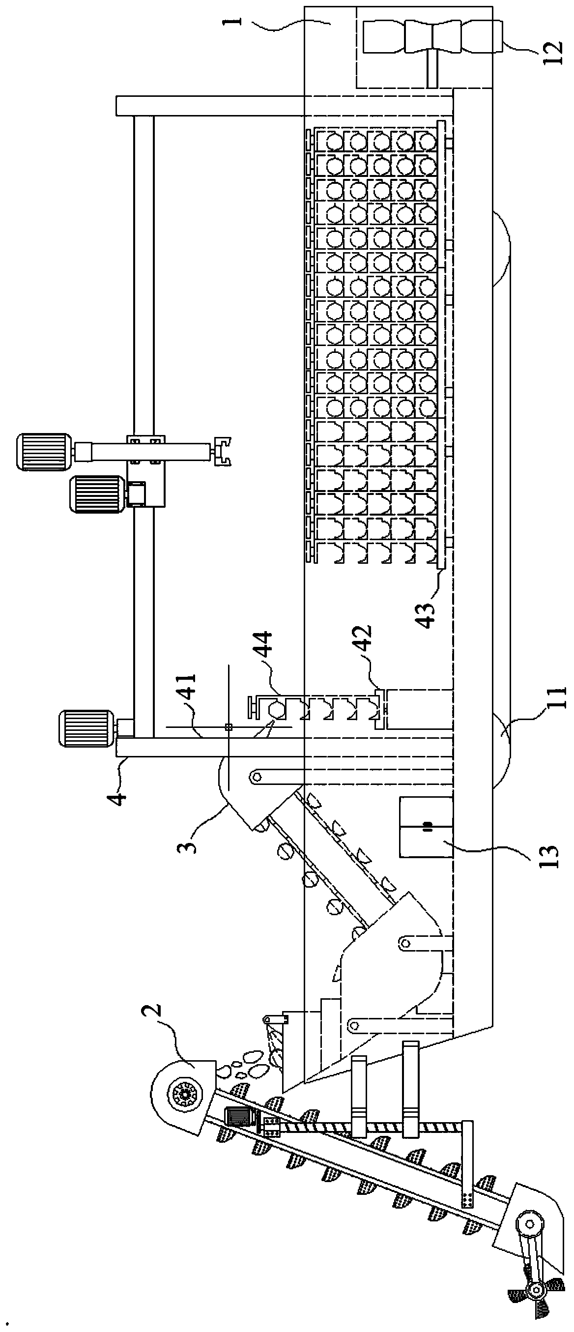 Sea reclamation area inland river dredging device