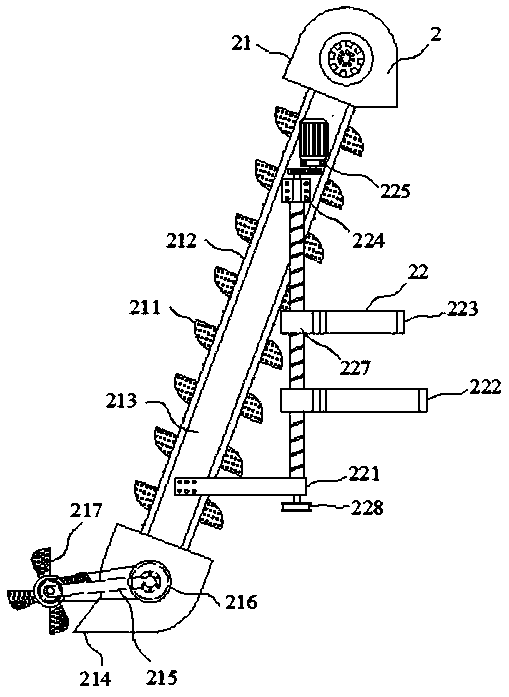 Sea reclamation area inland river dredging device