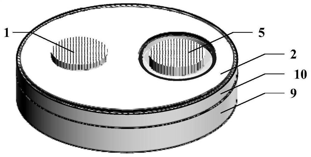 Method for transferring disc type Micro-LED array on silicon substrate