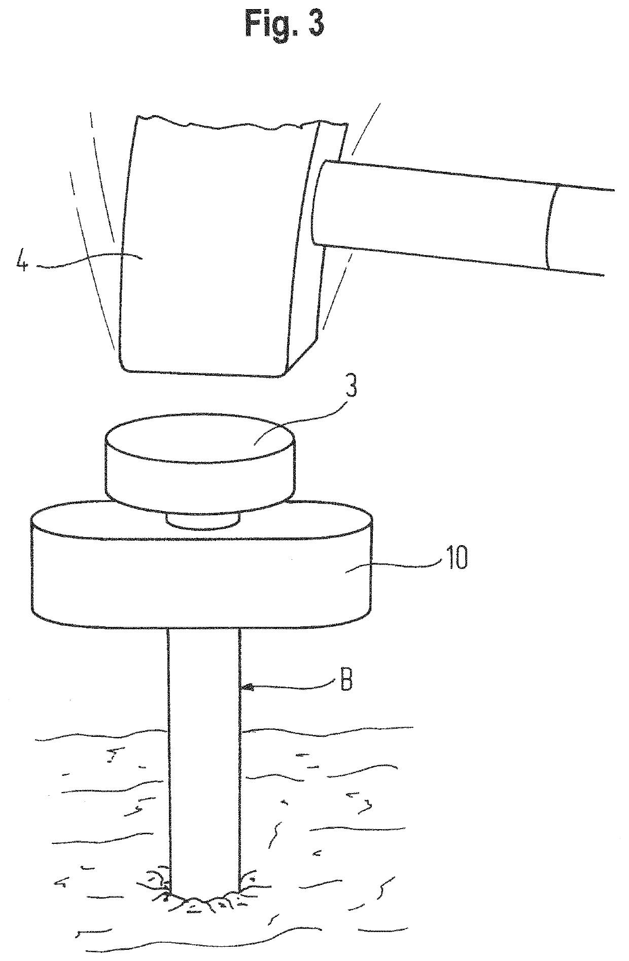 Measuring probe for measuring in ground a parameter and a method for making such a probe