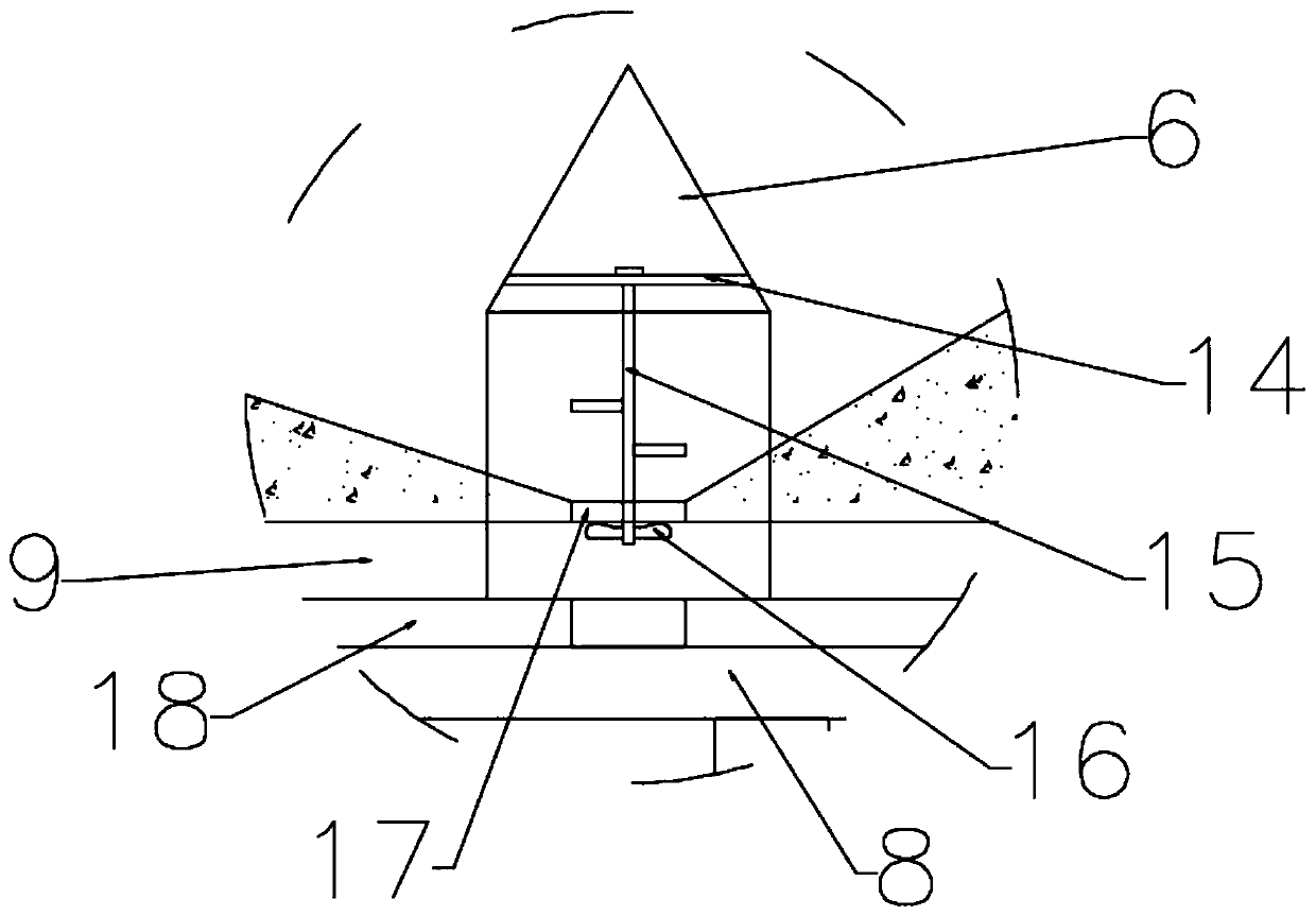 Flat plate base type accelerated discharge device and steel plate bin thereof