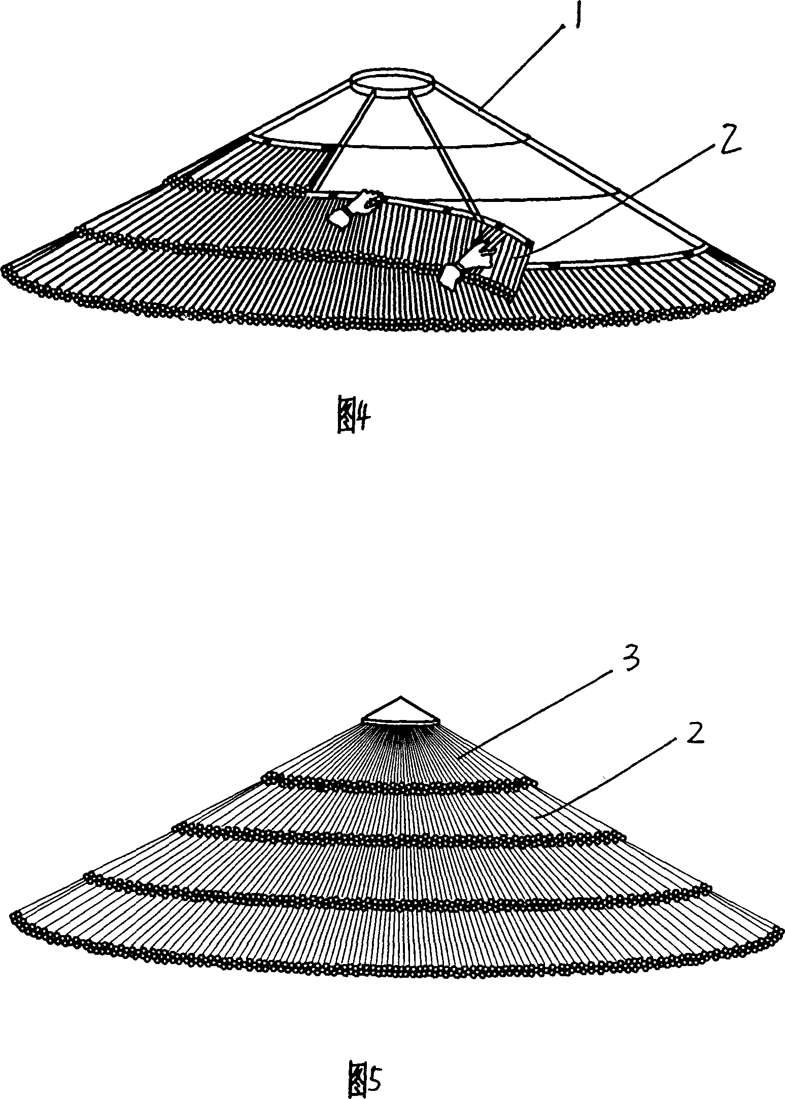 Plastics fibre housetop and manufacturing method therefor