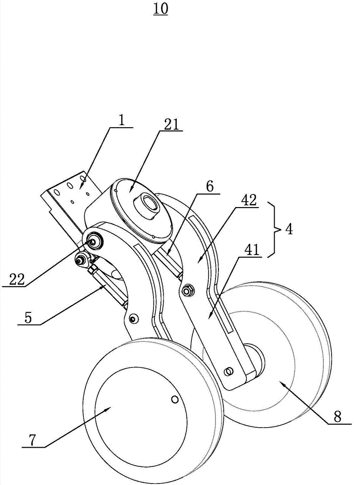 Rear wheel assembly structure of three-wheel scooter and three-wheel scooter