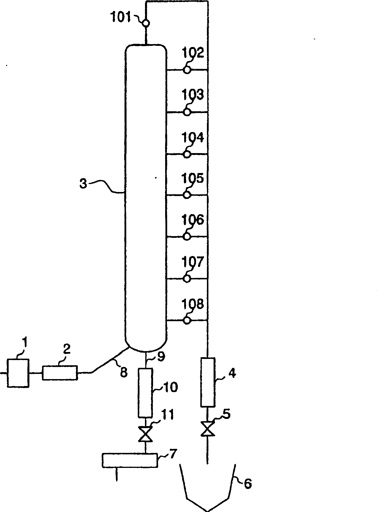 Method for producing product decomposed with subcritical water and apparatus for decomposition treatment with subcritical water