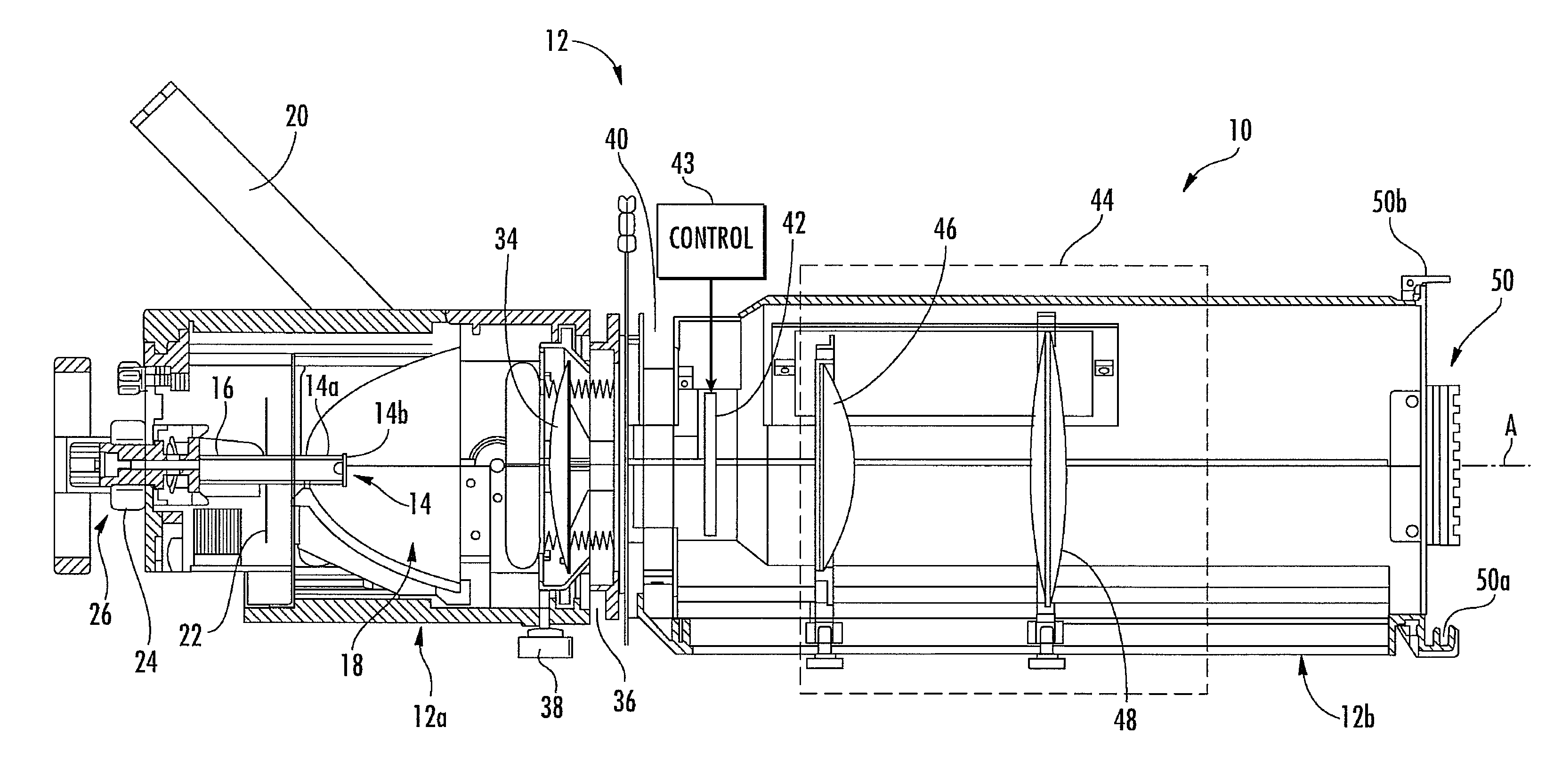 LED white light luminaire with imaging capability