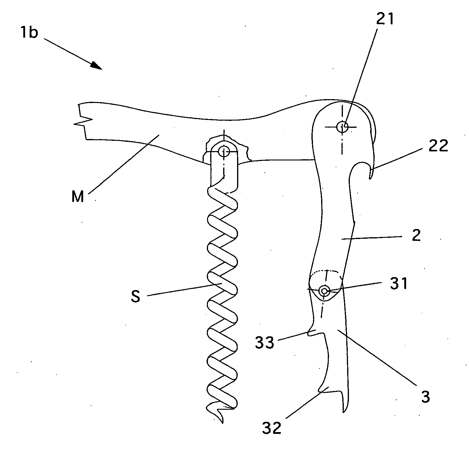 Cork-screw with double propping lever