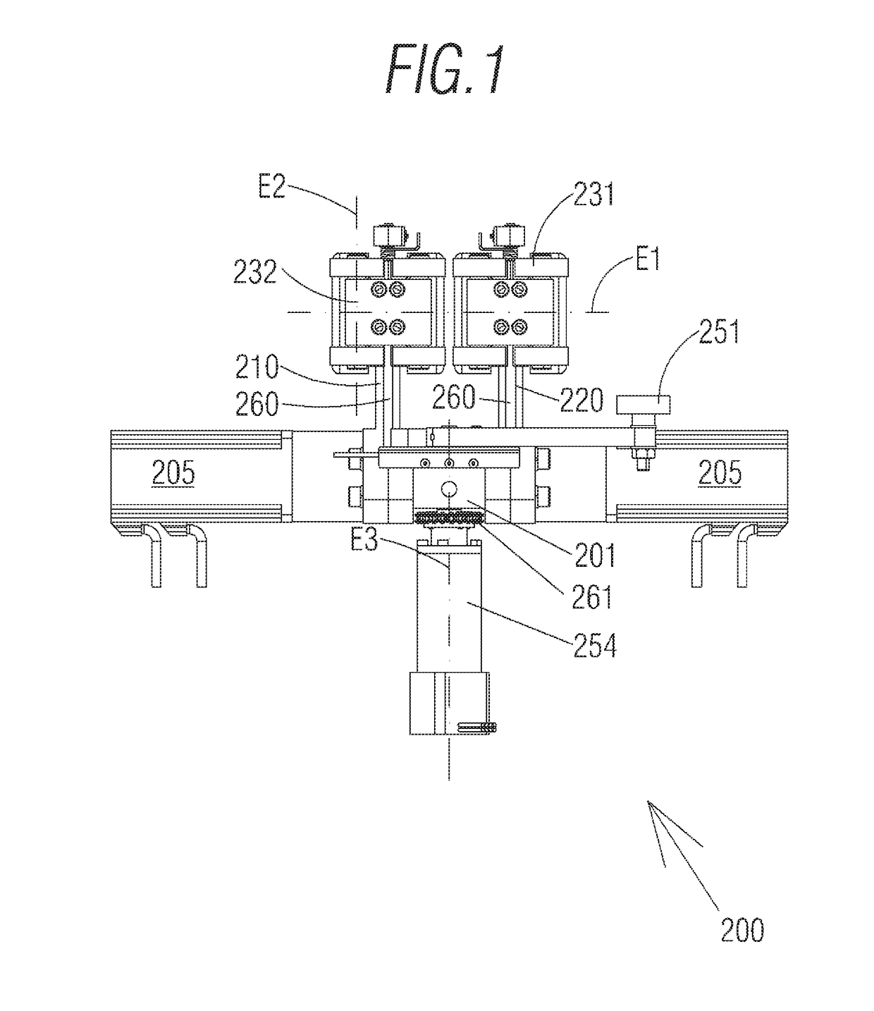 Bearing assembly, arrangement of beams for changing direction of a carriage with the bearing assembly and rail-changing system with said bearing assembly and arrangement of beams