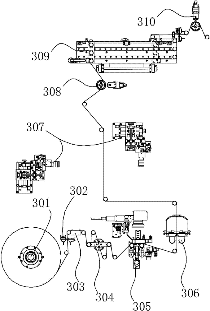 Lithium ion battery core cladding winding machine for laser film production