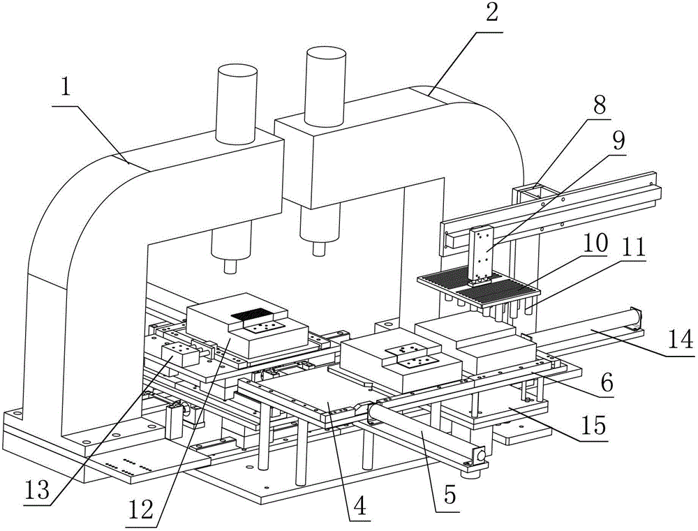 Double plane servo riveting device