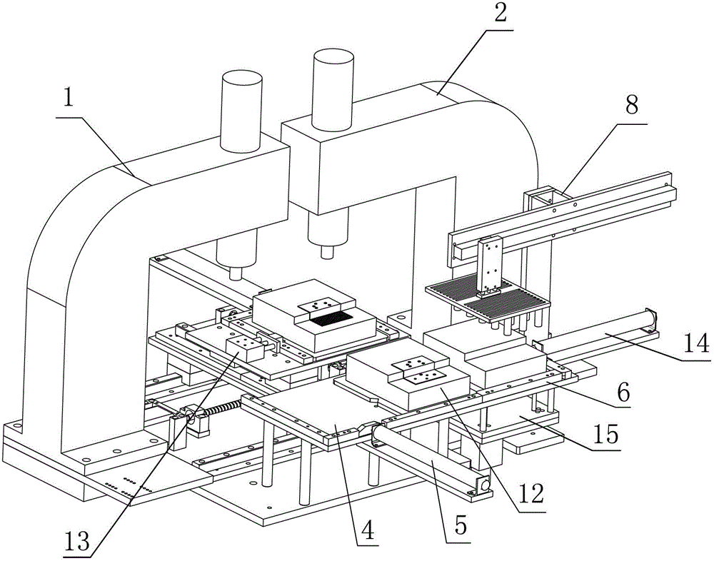 Double plane servo riveting device