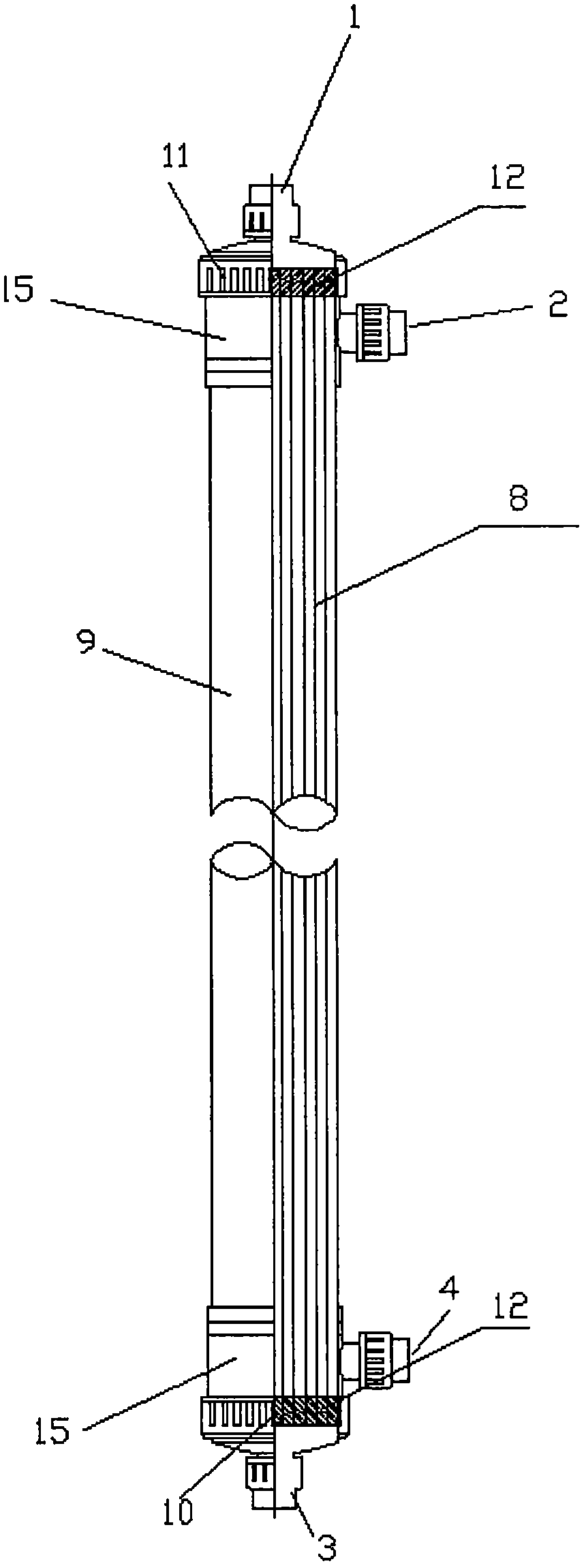 Membrane module for removing ammonia nitrogen from landfill leachate and method for removing ammonia nitrogen from landfill leachate