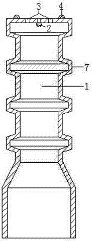 Deep-sea bamboo joint type suction anchor