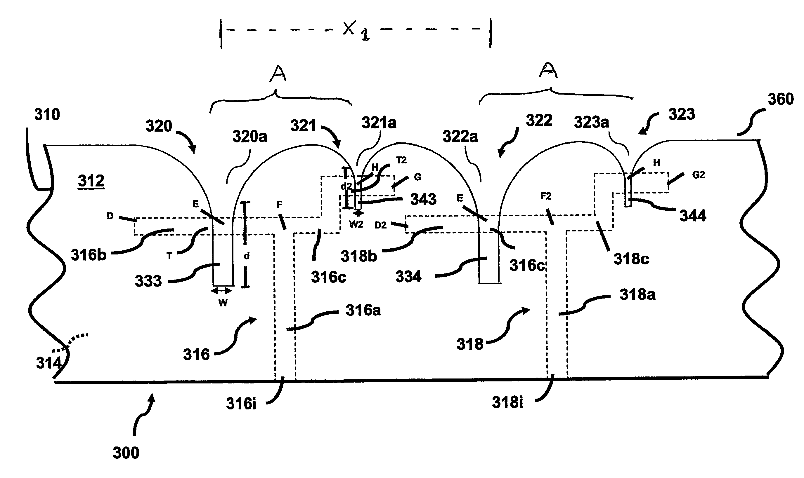 Passive self-switching dual band array antenna