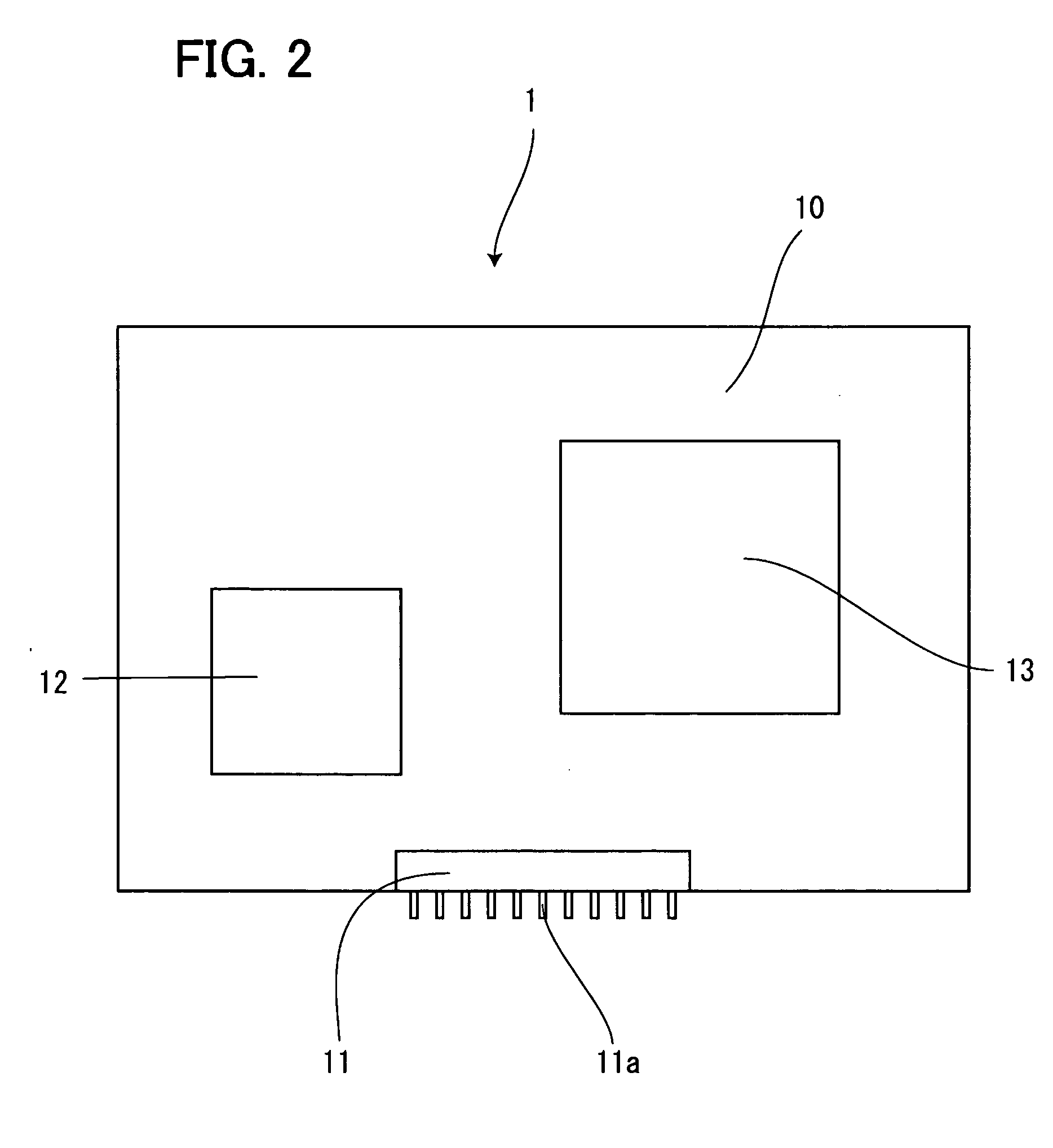 Board layout structure of digital broadcast receiving portion