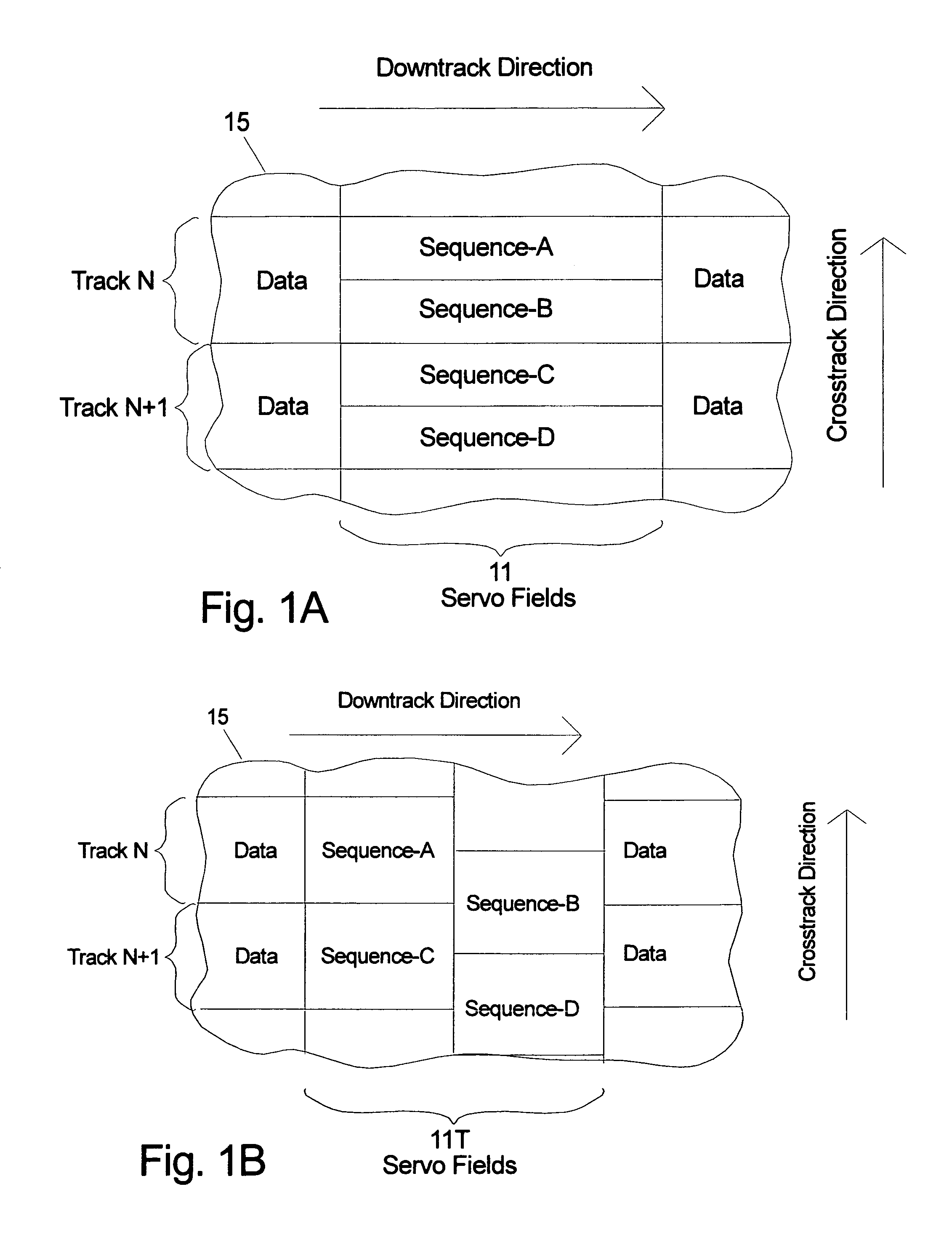 Information storage device with multiple-use fields in servo pattern