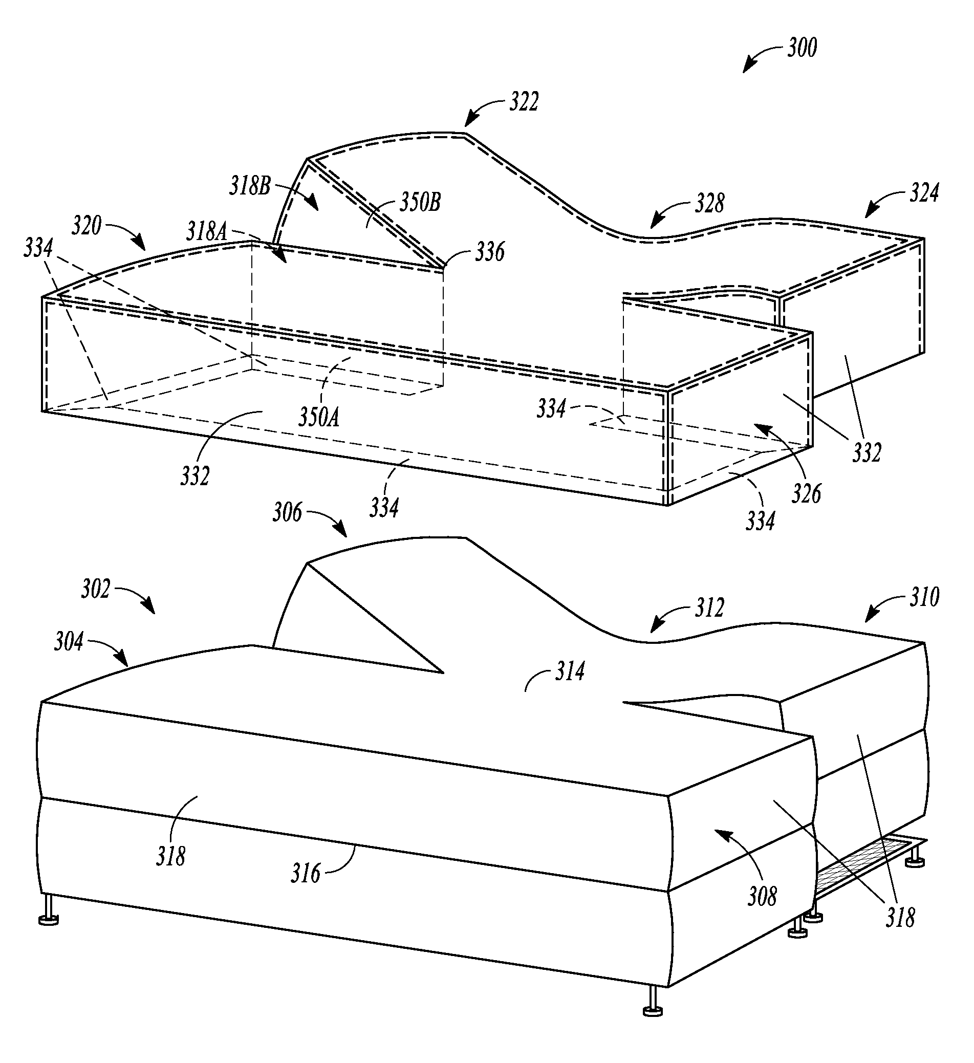 Sheet for a split-top adjustable bed