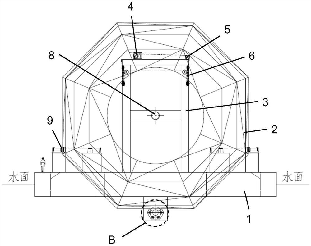 Raising rotatable sea fish breeding net cage and use method thereof