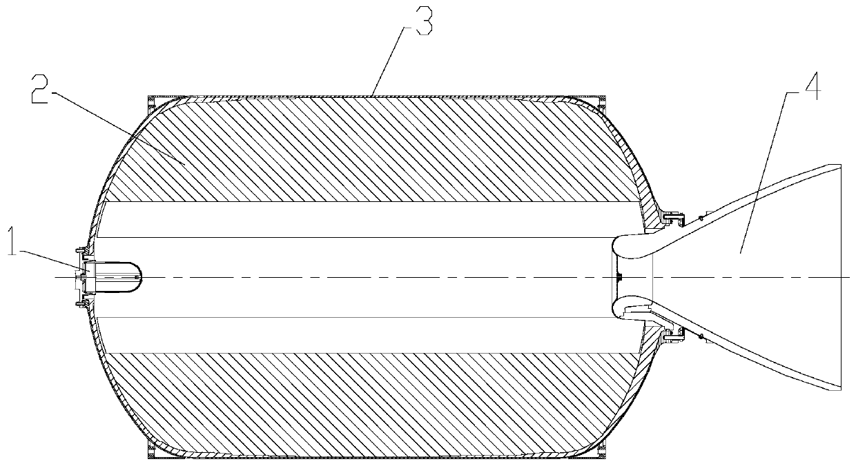 Solid rocket engine, method for restraining residual propellant for propellant loading of solid rocket engine and combustion chamber structure