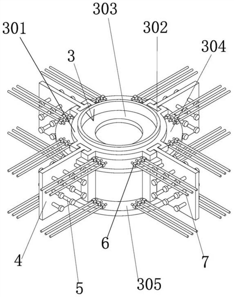 Flat slab node structure suitable for steel pipe or concrete filled steel tubular column