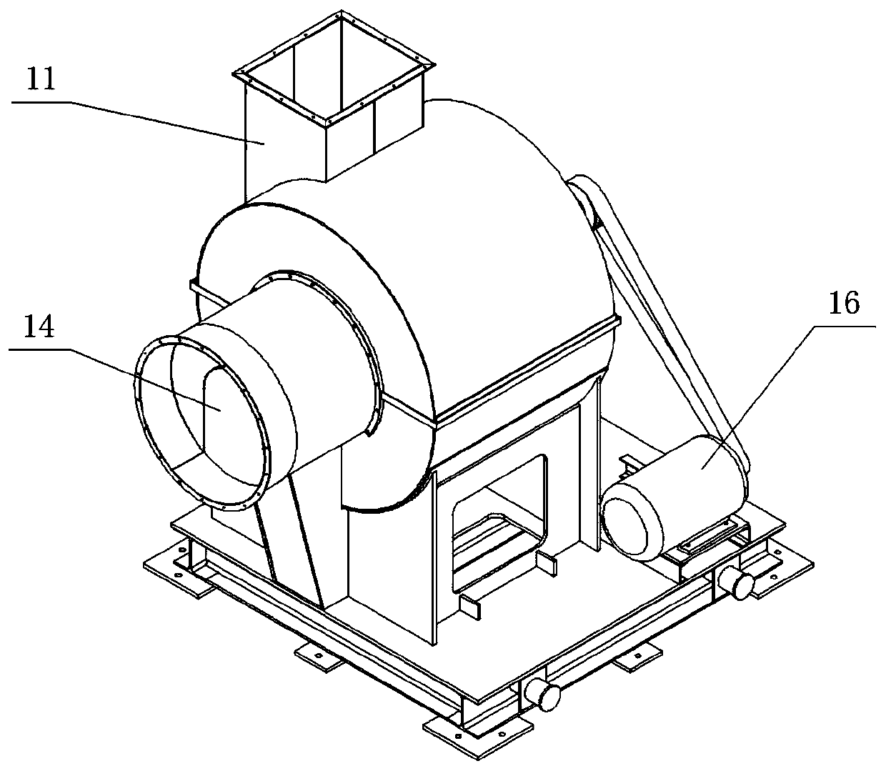 VOCs treatment system by centrifugal oxidation method combined with micro-nano bubbles