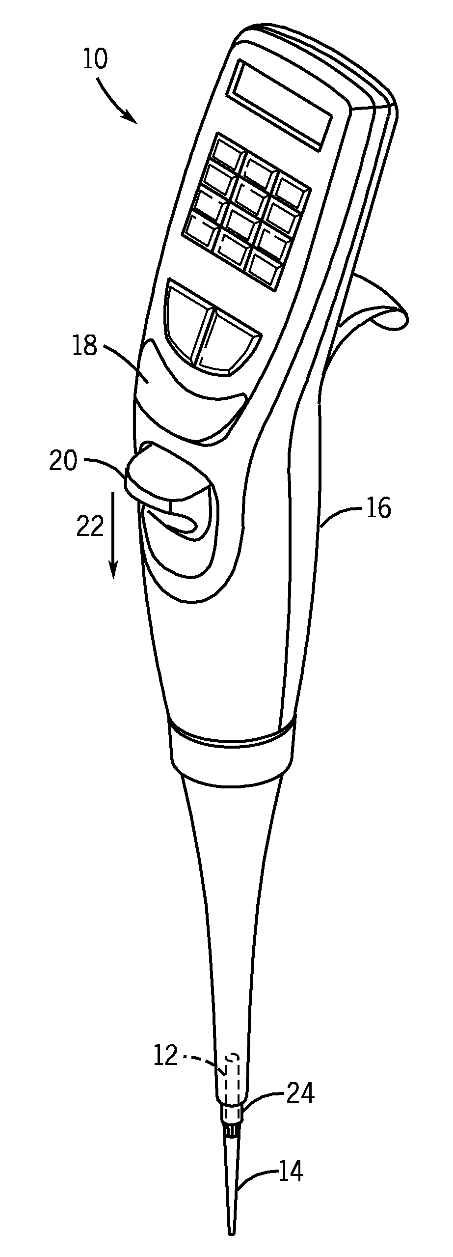 Locking pipette tip and mounting shaft