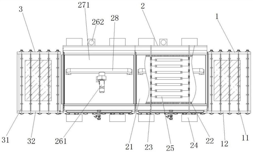 Novel energy-saving drying furnace for deep processing of glass