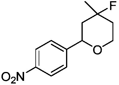 Method for catalytically synthesizing 4-fluorotetrahydropyran derivative by using ionic liquid of tetrafluoroboric acid as fluorine source