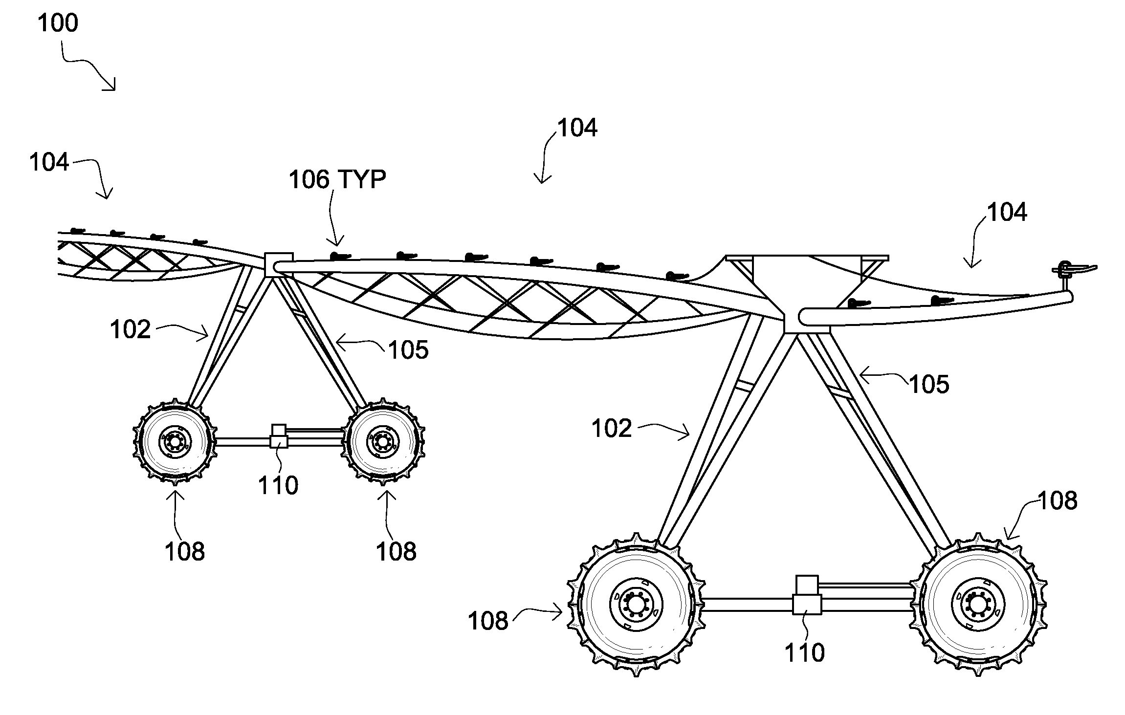 Non-Pneumatic Irrigation System Tower Support Wheel