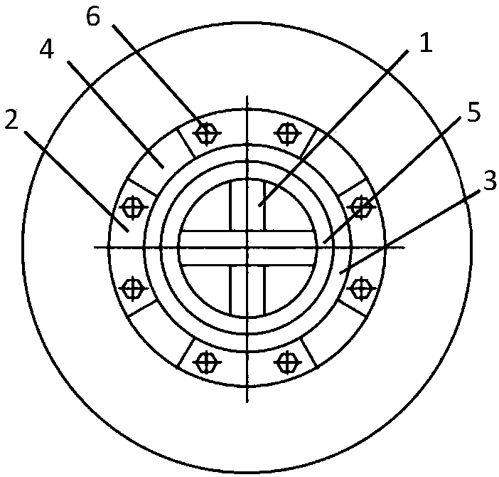 Blade-root connector of ocean current energy driven generator set and connecting method thereof