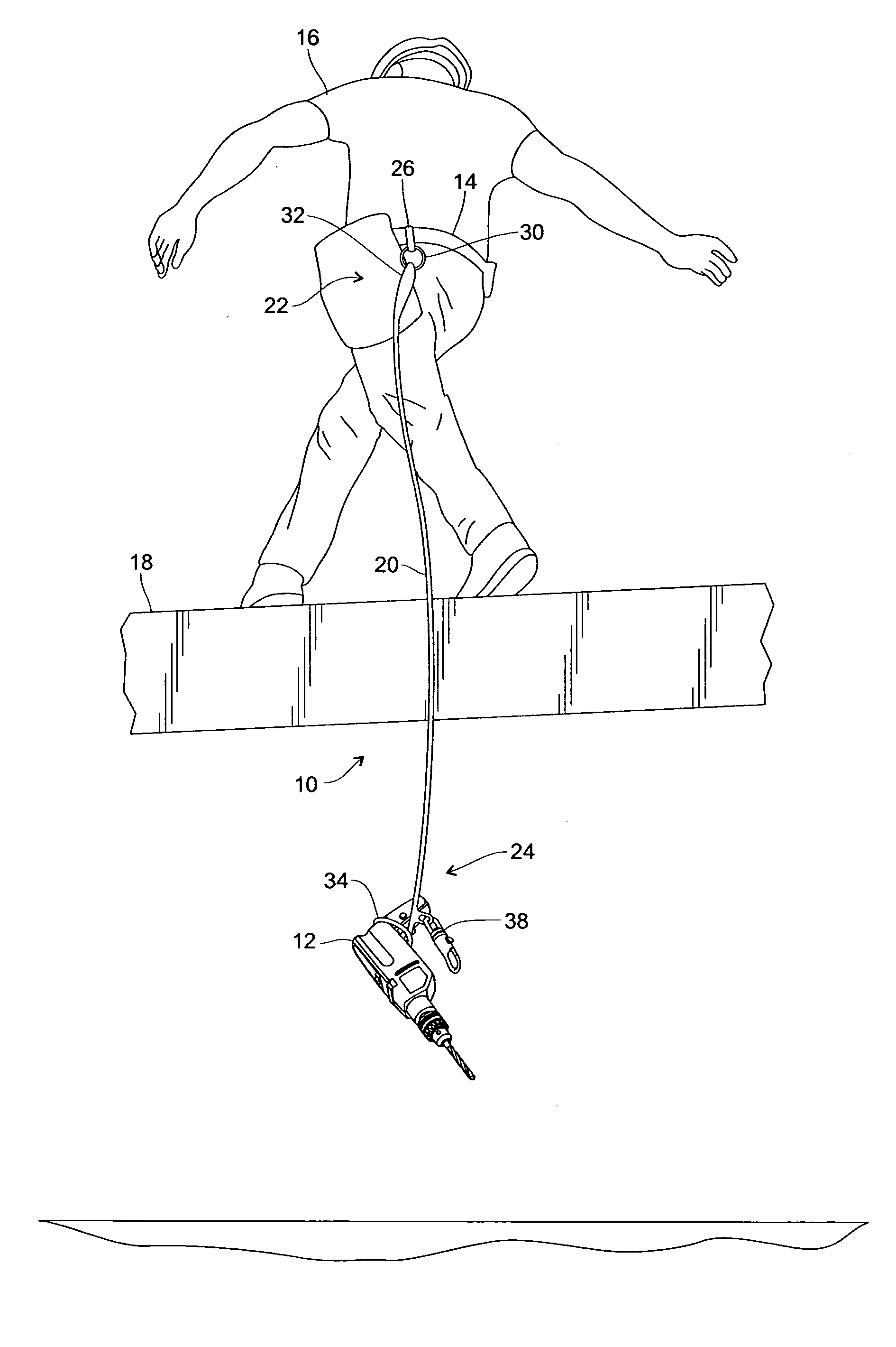 Safety cable for holding tools