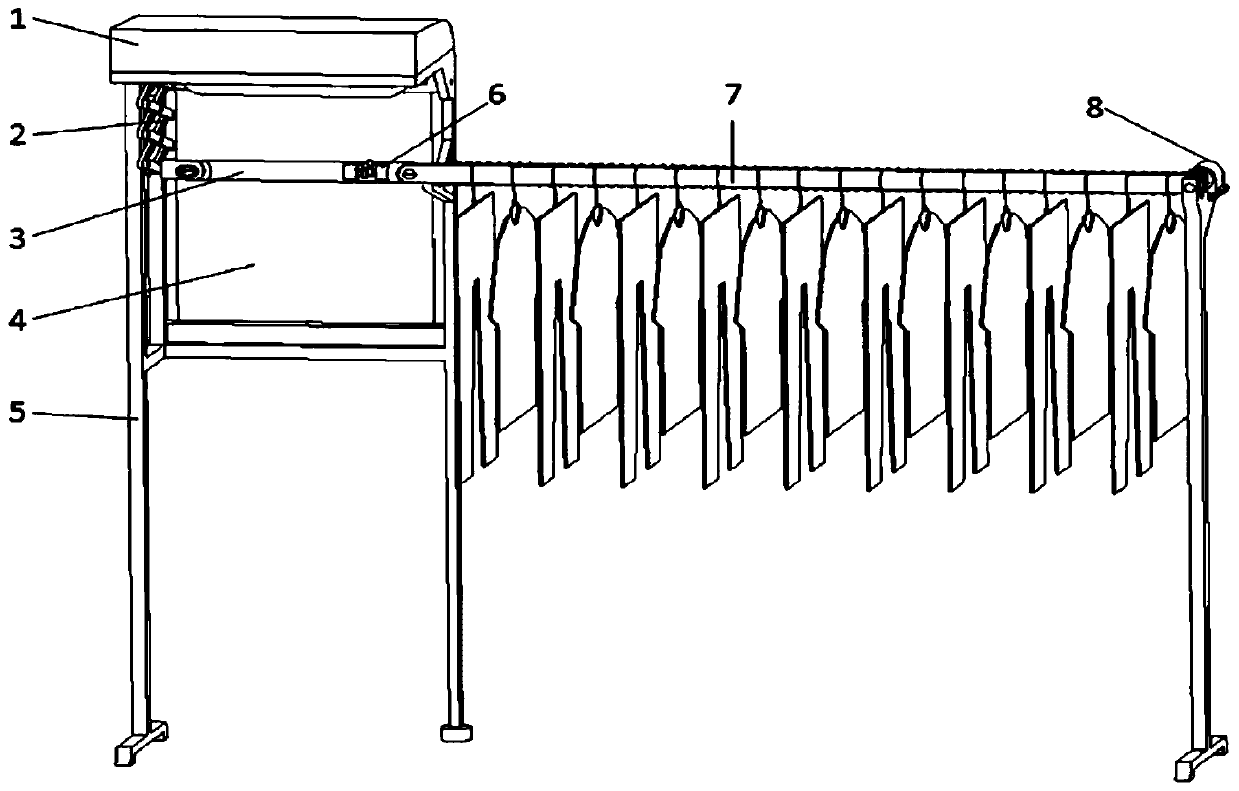 Automatic clothes collecting and drying rack