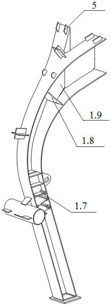 A hyperbolic arc long-span steel truss and its manufacturing method