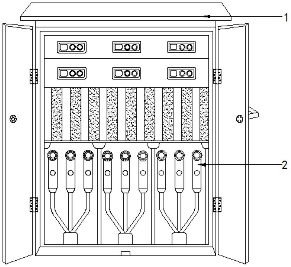 A power cable distribution box