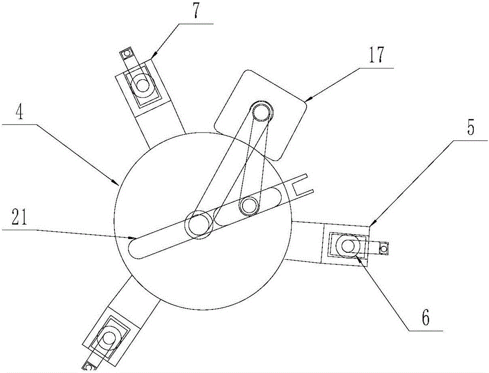 Shift-fork multi-pulley conveying wire and terminal riveting assembly line