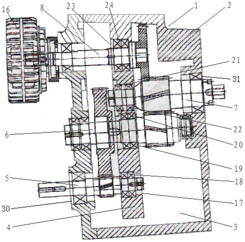 Sawing gearbox