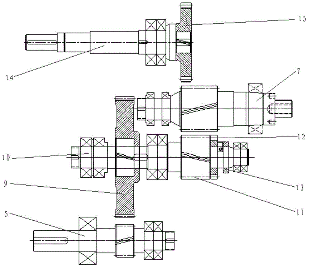 Sawing gearbox