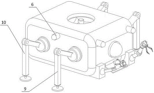 Robot for searching for and fishing physical evidence in deep water environment