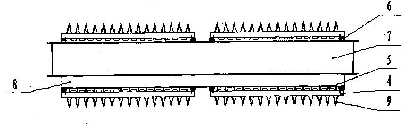 Conjoined rotary type trash cleaning device