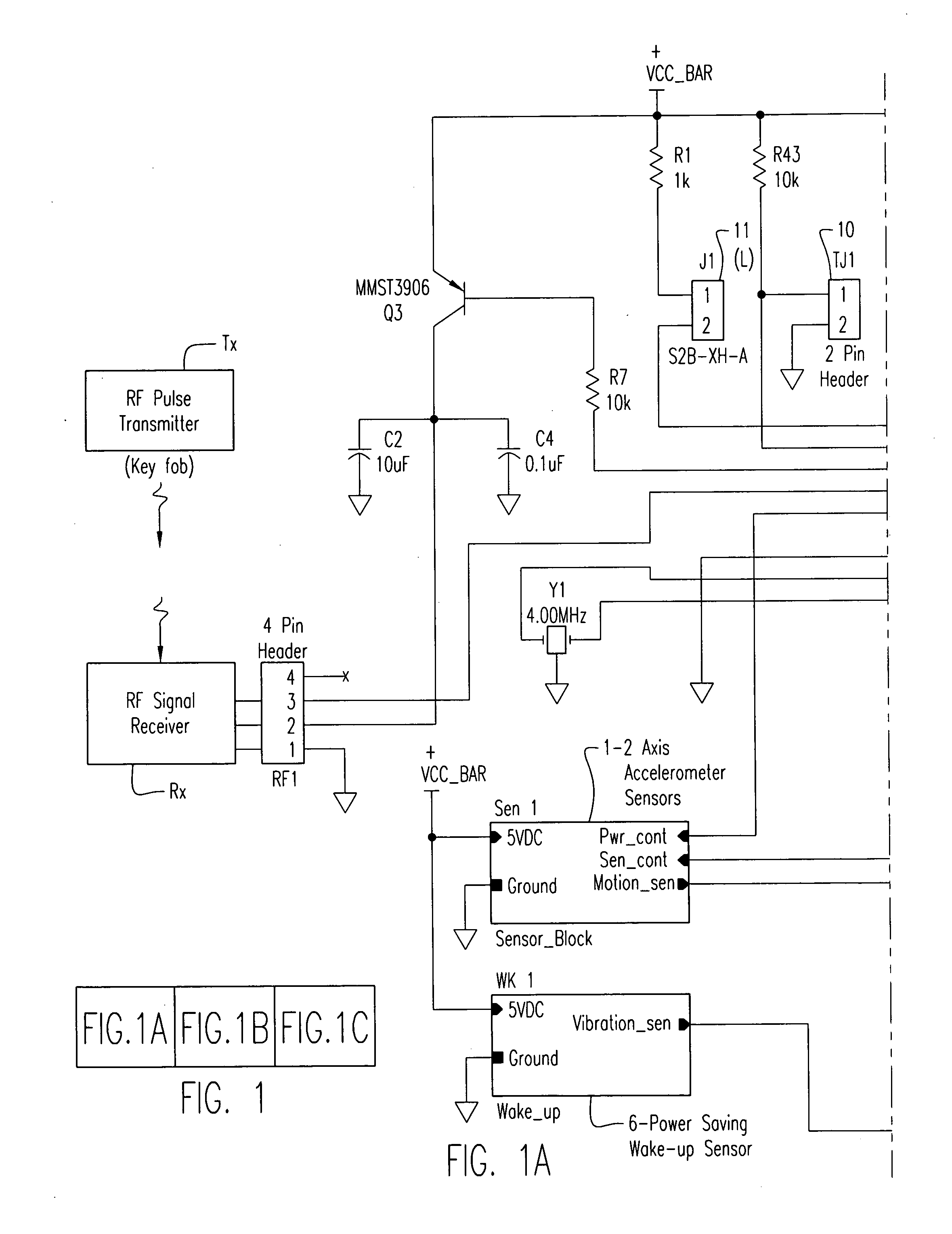 Method of an apparatus for sensing the unauthorized movement of vehicles and the like and generating an alarm or warning of vehicle theft