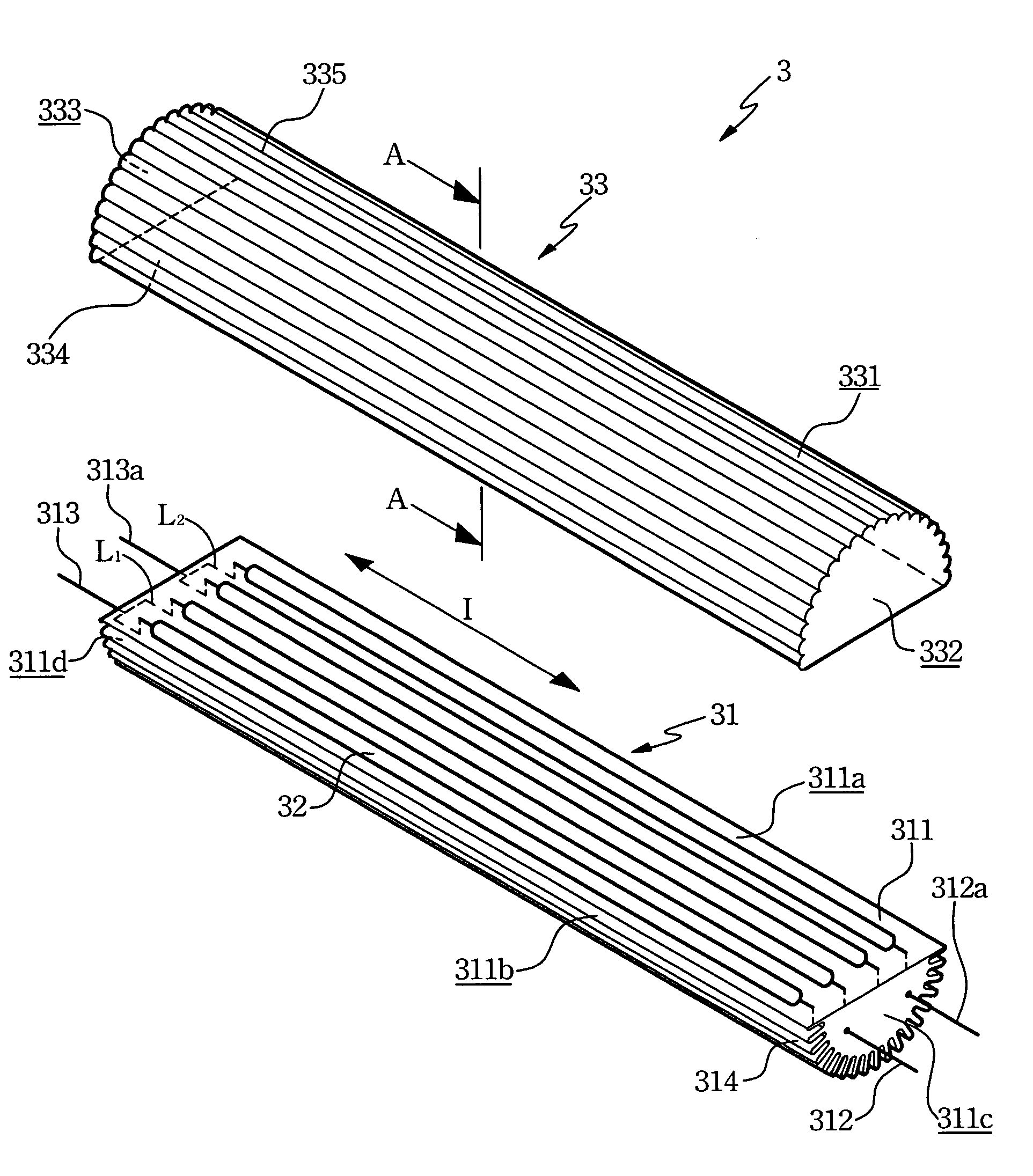 Light emitting light diode light tube