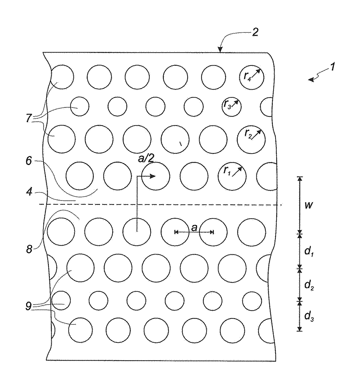 A slow-light generating optical device and a method of producing slow light with low losses