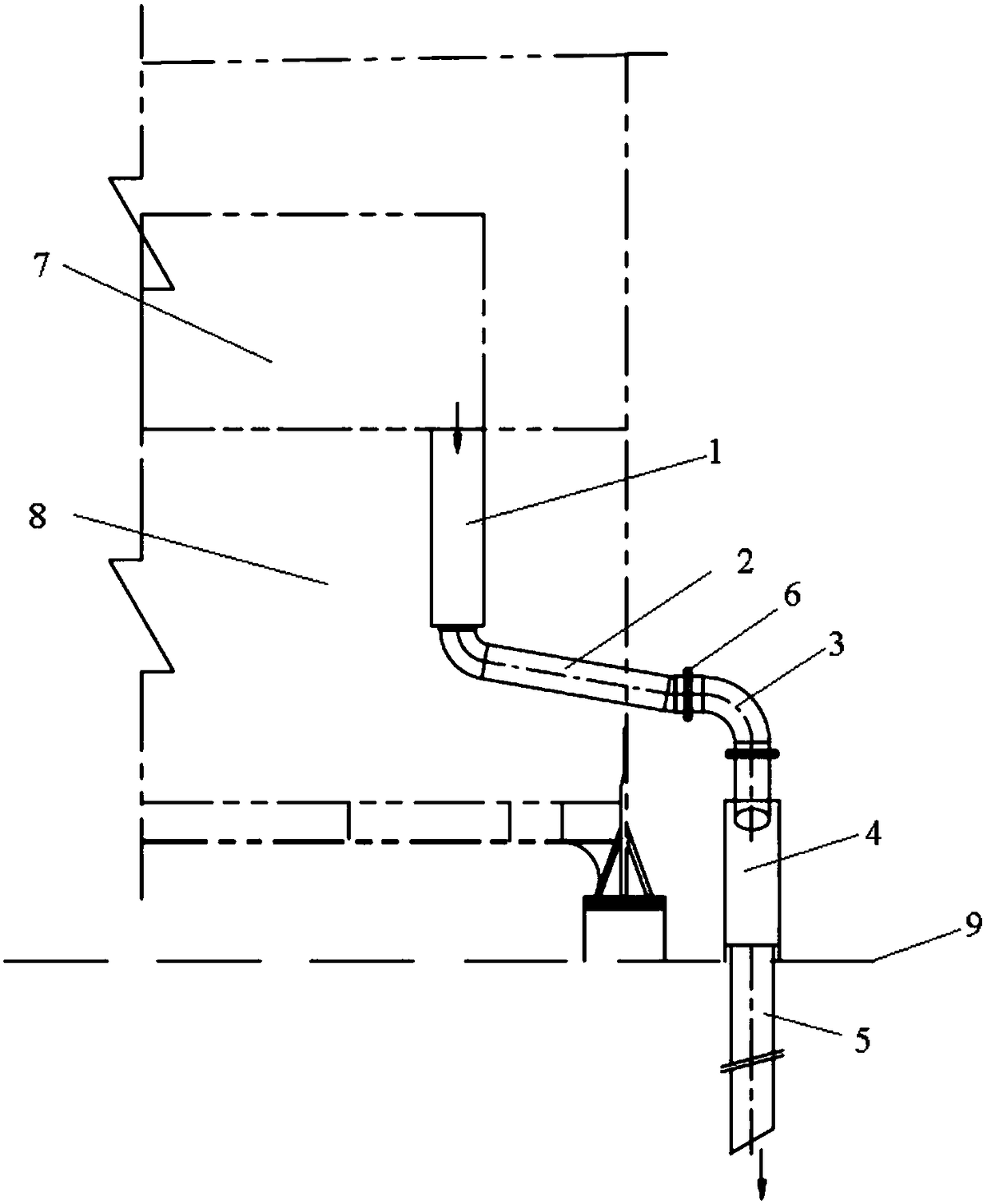 Rock debris single-point marine discharge system and application method thereof