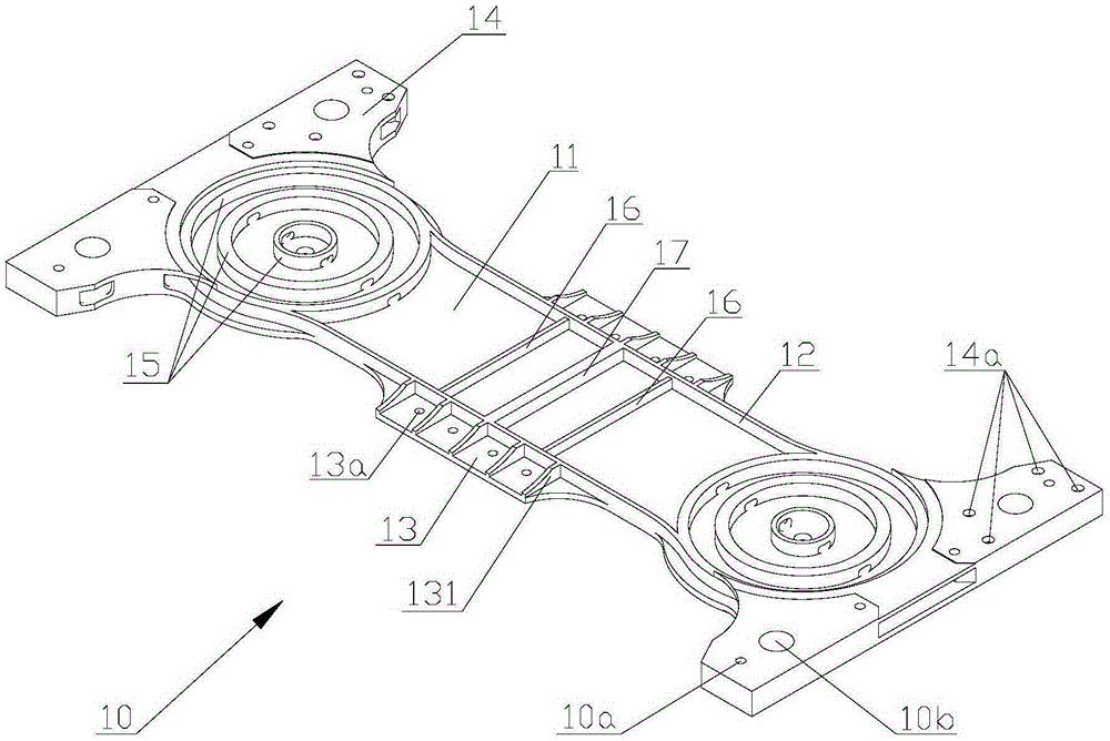 A railway freight car bogie and its corbel