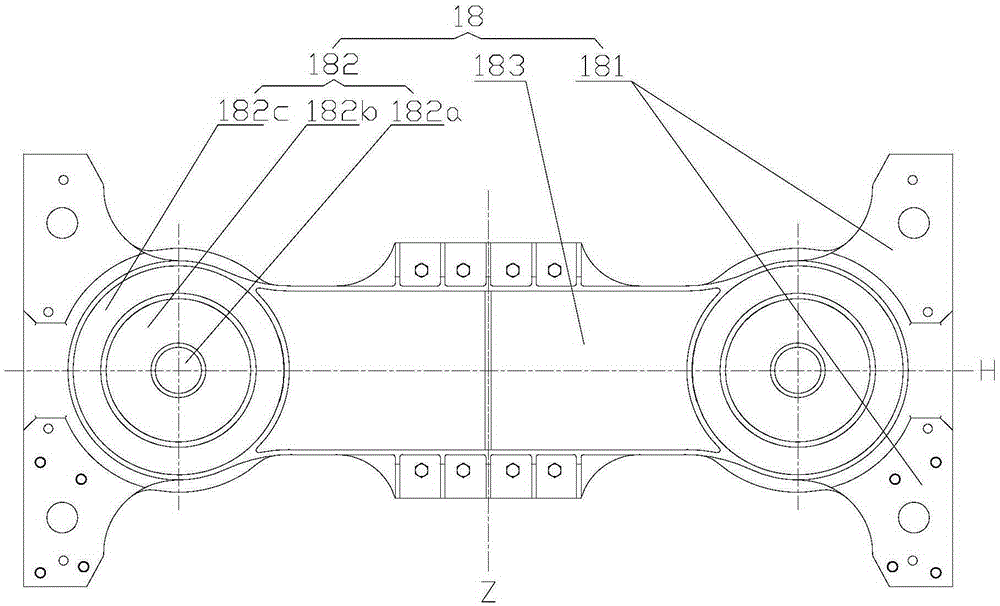 A railway freight car bogie and its corbel