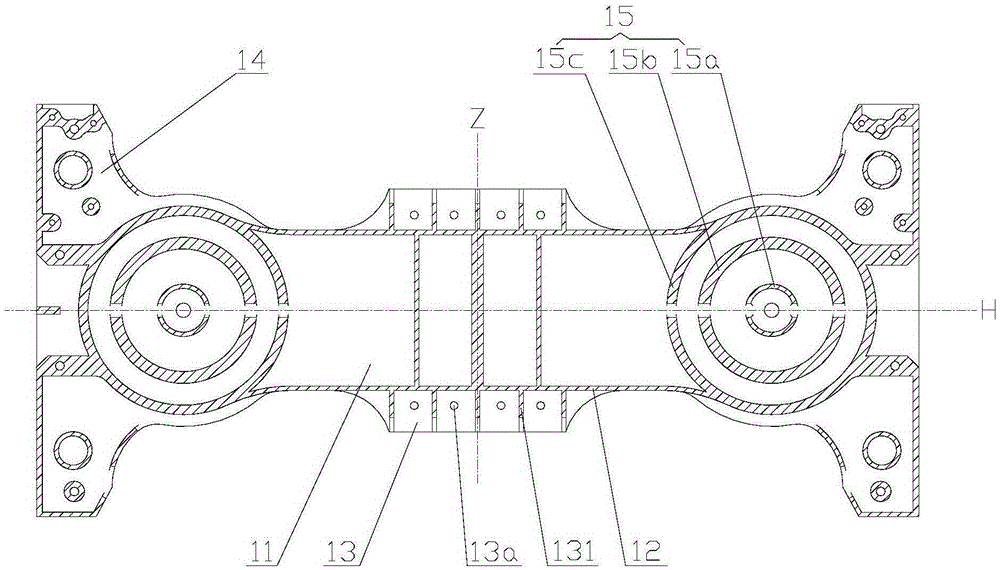 A railway freight car bogie and its corbel